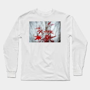 Rain On The Red Maple Leaves Long Sleeve T-Shirt